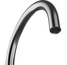 Pipă curbată pentru baterie de bucătărie cu aerator integrat.