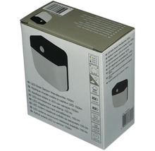 Ambalaj pentru o aplică solară cu LED și senzor, 150 lumeni și grad de protecție IP54. Include acumulator litiu-ion.