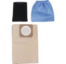 Set filtre aspirator cu sac de hârtie, filtru de spumă și sac de filtrare din material textil pentru aspirator umed și uscat.