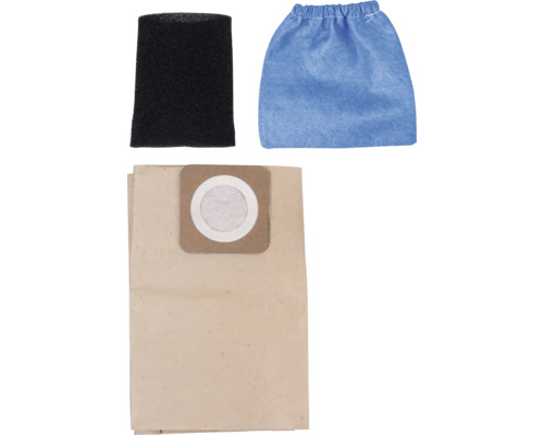 Set filtre aspirator cu sac de hârtie, filtru de spumă și sac de filtrare din material textil pentru aspirator umed și uscat.
