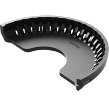 Capac de protecție semicircular din plastic negru pentru unelte electrice.