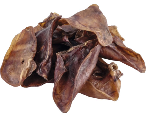 Urechi de porc uscate naturale ca gustare de mestecat pentru câini.