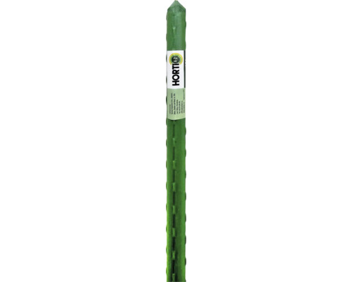 Tutor pentru plante verde din metal plastificat cu suprafață texturată și HORTI A-Z Logo.