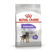 Hrană uscată Royal Canin Sterilised Mini pentru câini sterilizați de talie mică de până la 10 kilograme.