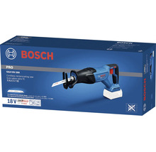 Fierăstrău sabie cu acumulator Bosch GSA 18 Volt-280 Professional, ambalaj original cu imaginea produsului.