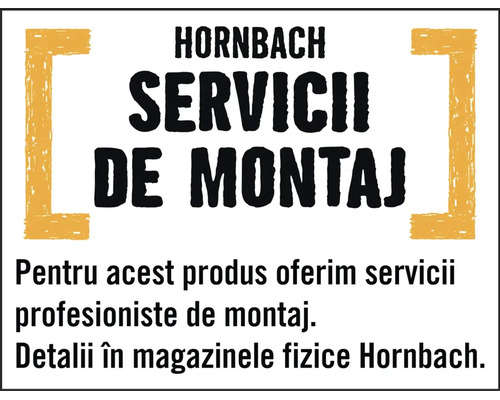 Hornbach servicii de montaj. Informații despre servicii profesionale de montaj pentru acest produs în magazinele fizice Hornbach.