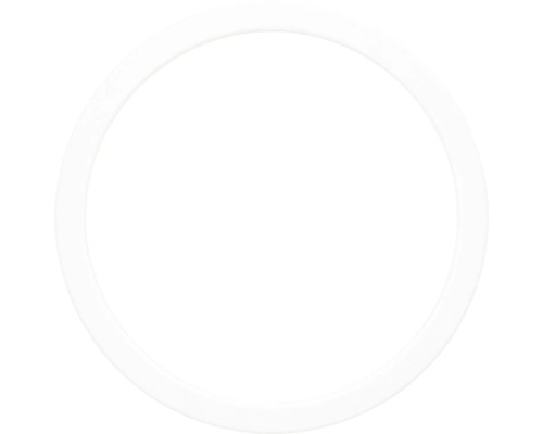 Plafonieră LED rotundă cu design plat, din plastic alb.