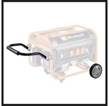 Set de transport Einhell pentru generator de curent, format dintr-un mâner metalic rabatabil și roți.
