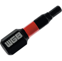 Bit de șurubelniță WGB pentru șuruburi hexagonale cu inel roșu și WGB Logo.