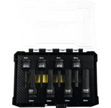 Set de 8 chei tubulare de impact pentru șuruburi cu hexagon interior de la WGB în cutie de plastic. Dimensiuni: 5, 6, 8, 10, 12, 14, 17, 19 milimetri.