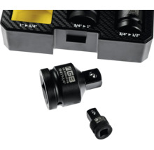 Set de adaptoare pentru chei tubulare WGB pentru diferite dimensiuni precum 1 inch la 3/4 inch inclusiv cutie.