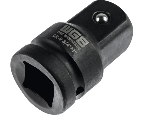 Adaptor pentru cheie tubulară WGB din oțel crom-vanadiu negru de la 3/4 inch la 1 inch.