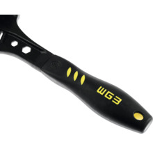 Mâner ergonomic negru și galben pentru unealtă cu WG3 Logo și orificiu de agățare.