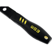 Mâner ergonomic pentru unelte WGB cu zone antiderapante și orificiu de suspendare.