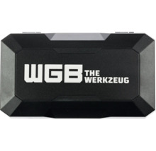 Cutie de scule neagră din plastic cu logo WGB.