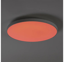 Plafonieră LED rotundă cu design plat și suprafață luminoasă pentru iluminat interior modern.
