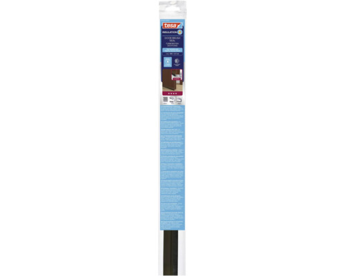 Garnitura autoadeziva tip perie pentru usi Tesa, pentru podele netede si usor denivelate, 100 x 3,7 centimetri, izoleaza impotriva curentului.
