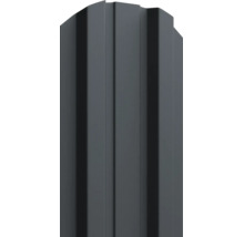 O șipcă metalică individuală pentru gard, cu profilare pentru gard de confidențialitate.