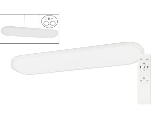 Pendul LED cu telecomandă incluzând materialul de montare pentru iluminatul tavanului