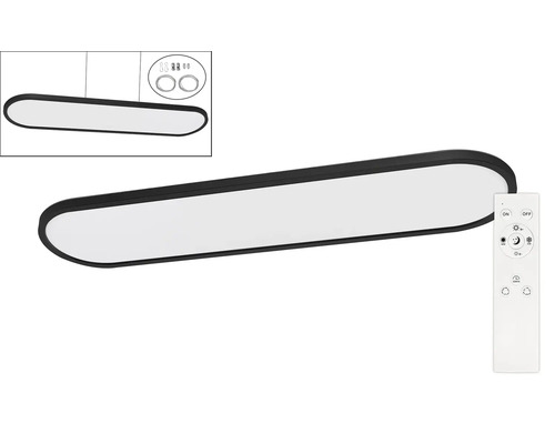 Plafoniera LED alungita cu telecomanda si accesorii de montaj