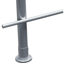 Stâlp de balustradă din metal cu suport pentru mână curentă și flanșă rotundă de podea pentru montarea balustradelor de scară sau balcon