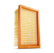 Filtru de aer dreptunghiular pentru utilaje de grădină cu material filtrant pliat și cadru rigid