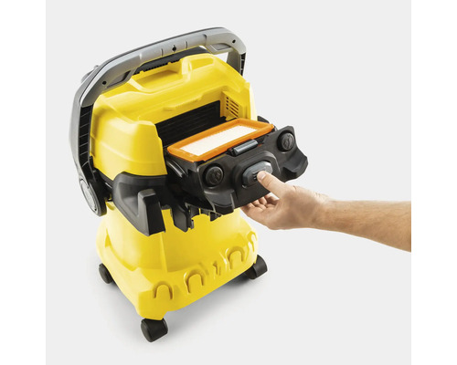 Aspirator multifunctional Kärcher cu caseta de filtrare detasabila pentru schimbarea usoara a filtrului