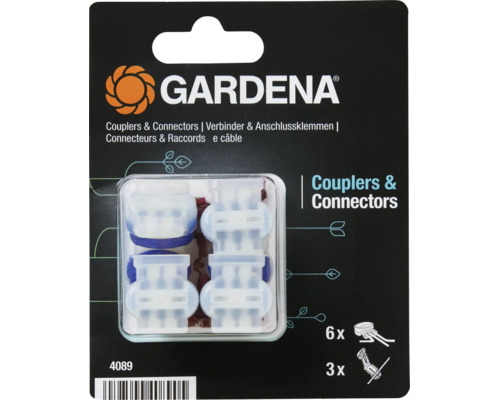Set conectori de cablu Gardena pentru mașini de tuns iarba robotizate în ambalaj blister