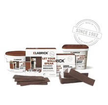 Set placaj tip caramida Elabrick cu mortar adeziv, amorsa, coltare si placi plate pentru placarea peretilor.
