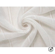 Material semitransparent pentru perdea cu dungi verticale și aspect ondulat. (Image AI modified or generated)
