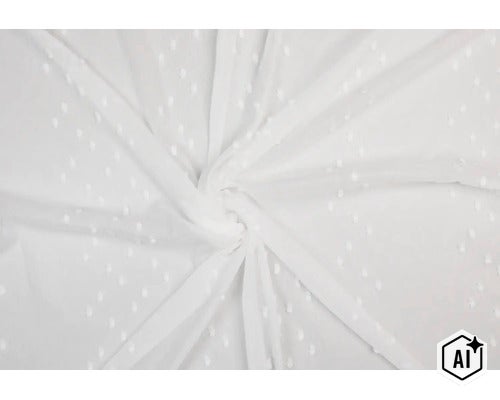 Material textil cu model cu puncte in aspect incretit (Image AI modified or generated)