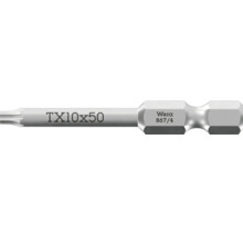 Bit de surubelnita Wera Torx TX10 cu lungimea de 50 milimetri pentru masini de gaurit cu acumulator