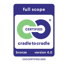 Certificare Cradle to Cradle de bronz versiunea 4.0 pentru o economie circulară durabilă.