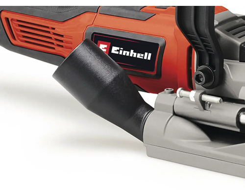 Logo Einhell pe o unealtă electrică cu adaptor pentru aspirarea prafului