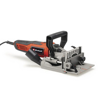 Mașină de frezat pentru dibluri plate Einhell pentru îmbinări precise în lemn, cu mâner ergonomic și limitator reglabil