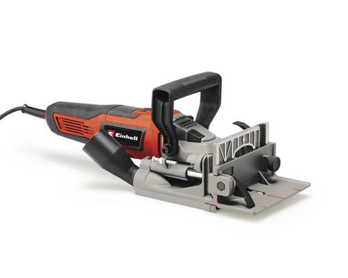 Mașină de frezat pentru dibluri plate Einhell pentru îmbinări precise în lemn, cu mâner ergonomic și limitator reglabil