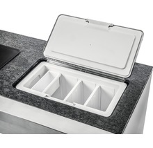 Răcitor încorporat cu recipiente și capac în blat