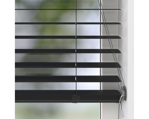 Jaluzea neagră la fereastră