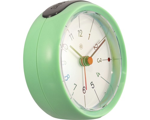 Ceas deșteptător analogic cu formă rotundă