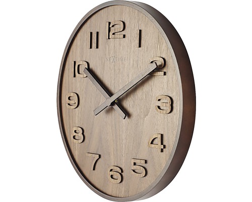 Ceas de perete Nextime din lemn cu cifre
