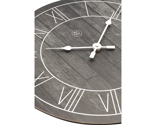 Detaliu al unui ceas de perete cu cifre romane