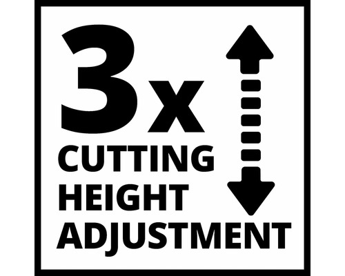 Simbol pentru reglarea înălțimii de tăiere de trei ori