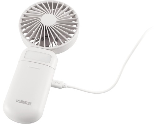 Ventilator portabil alb cu cablu USB.