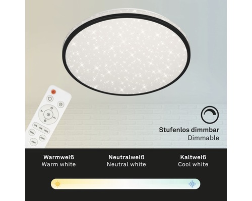 Plafonieră LED rotundă cu efect de stele și telecomandă