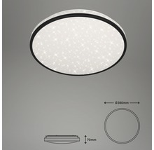 Plafonieră cu LED integrat Sternenhimmel 24W 2400 lumeni 3000-6500K, cu telecomandă, negru/alb cu efecte de stele