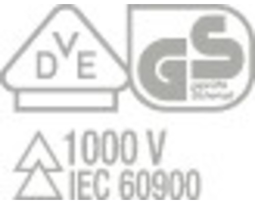 Sigla VDE, sigla GS, sigla de siguranță verificată, 1000 V, IEC 60900
