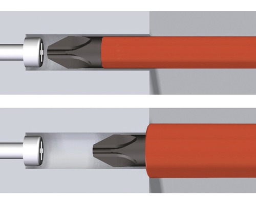 Șurubelniță plată cu mâner din plastic în profil