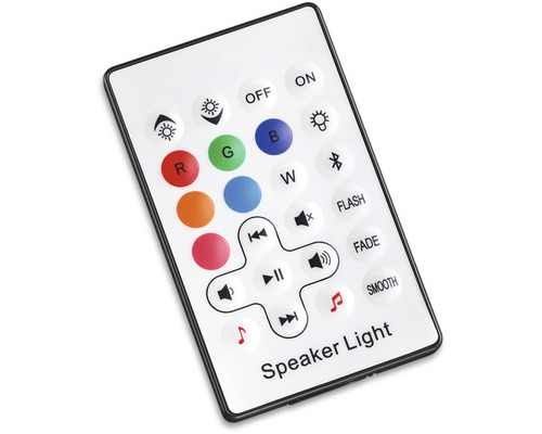 Telecomandă pentru difuzor cu funcție de iluminare