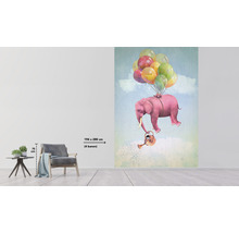 Fototapet vlies Special Decoration Elefant cu baloane 194x280 cm
