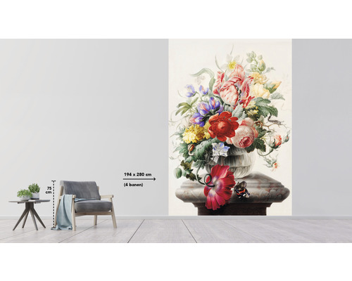 Pictură murală cu aranjament floral în formatul 194 x 280 cm